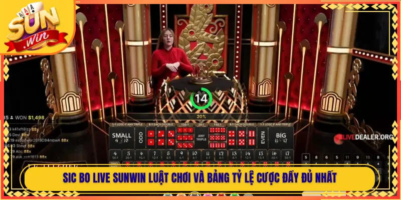 Sic Bo Live Sunwin Luật Chơi Và Bảng Tỷ Lệ Cược Đầy Đủ Nhất